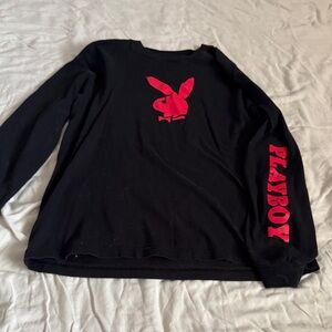 Playboy Men’s Black Long Sleeve Shirt